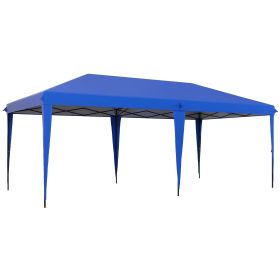 Outdoor Gazebo Pop Up Canopy 10x19.2 Party Tent Blue Carry Bag