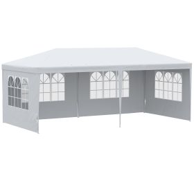 Grand Gazebo Haven: 20x10 Large Canopy Party Tent with Removable Side Walls
