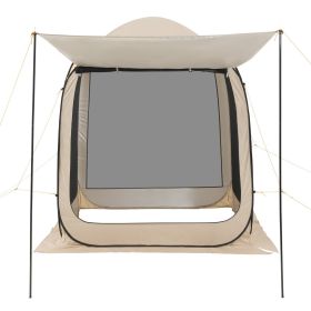 VEVOR Screen House Tent, 6 x 6 ft, 4-6 Person Pop Up Screen Tent with Extended Awning, Portable Screened in Canopy with Carry Bag, Netting Sides