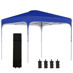 Portable Gazebo Tent: 10x10 ft Blue Pop-Up with Carry Bag, Wheels & Adjustable Height