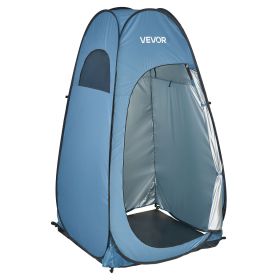 VEVOR Pop up Shower Tent, Instant Portable Privacy Tent Changing Room with Ground Stakes, Ropes, and Carry Bag, 190T Polyester with Silver Coatin