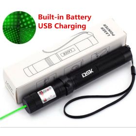 USB Rechargeable Green Laser Pointer Pen Light 990Miles 532NM Astronomy Visible Beam Light 1mw Flashlight (Option: Green Light)